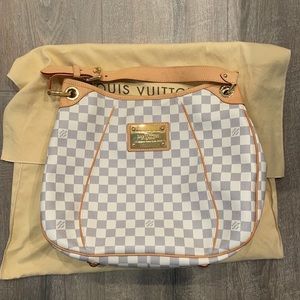 Louis Vuitton White Damier Galleria PM
